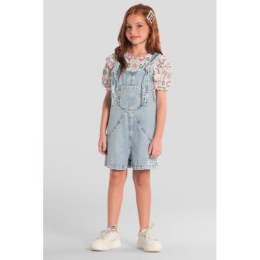 Imagem de Jardineira infantil menina em jeans Mundi-Feminino