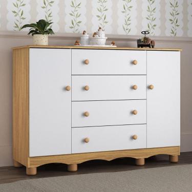 Imagem de Cômoda Infantil 125cm 2 Portas e 4 Gavetas Dengo Multimóveis MP4440