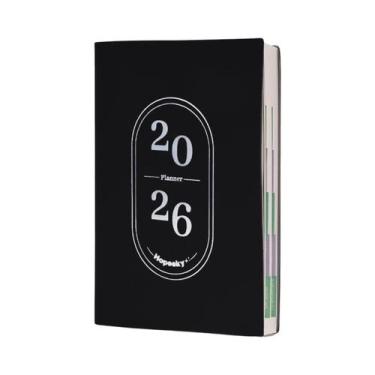 Imagem de Caderno Planner A5 De Couro PU 2026-2027 Semanal, Mensal E Diário Com 