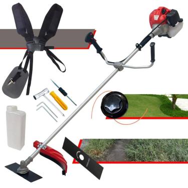 Imagem de Roçadeira À Gasolina Anmax CG430P TB 43cc 2HP de Potência 9.000rpm Motor 2T de Alta Performance Robusta e Resistente C/ Faca 2 Pontas e Carretel Nylon