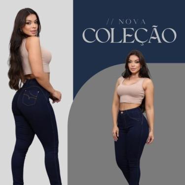 Imagem de Calça Skinny Feminina Jeans Amaciada Cintura Alta Com Elastano, Levant
