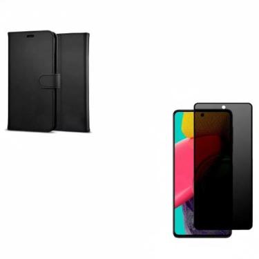 Imagem de Película Fosca Privacidade + Capa Carteira Flip Para Samsung Galaxy A5