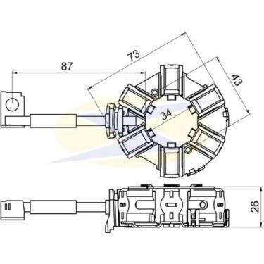 Imagem de Porta escova do motor de partida Chevrolet Cruze 2011 a 2020 - UNIFAP