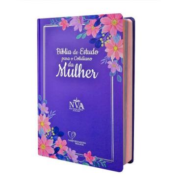 Imagem de Biblia de estudo para o cotidiano da mulher nva capa dura - lilas - CP