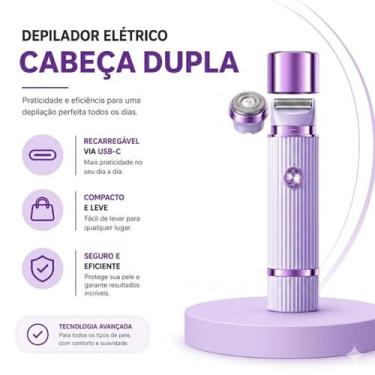 Imagem de Depilador USB Portátil 2 em 1 Removedor de Pelos Sem Dor - Depilador E