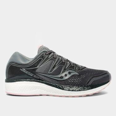 Imagem de Tênis Saucony Hurricane Iso 5 Feminino, Prata, Preto, 34