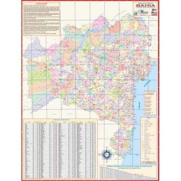 Imagem de Mapa Geo Político Rod Turístico e Estatístico  Gigante Do Estado Da Ba