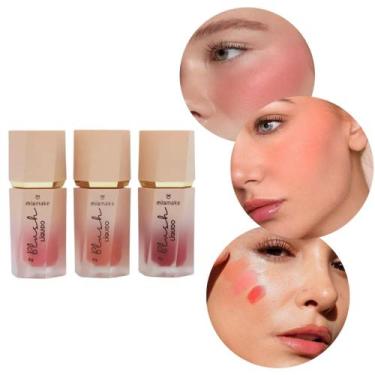 Imagem de Blush Líquido  Mia Make  Coleção Luz & Sombra, Cor 1 Vermelho