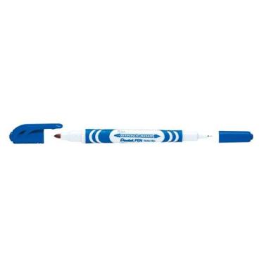 Imagem de Marcador Permanente Ponta Dupla N65W-C Azul - Pentel