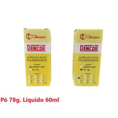 Imagem de Resina Dencôr Acrílica Auto Pó 61 78g + 60ml Clássico