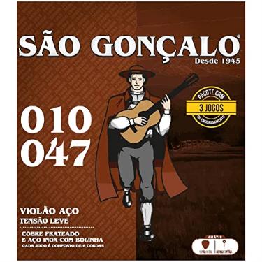 Imagem de Kit Com 03 Cordas Para Violão Aço C/Bolinha São Gonçalo 010