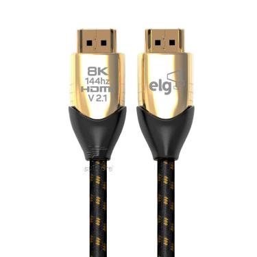 Imagem de Cabo HDMI 2.1 8K Ultra High Speed Ethernet 3 Metros HS8K30 ELG 100% Cobre Blindado