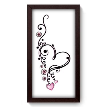 Imagem de Quadro Decorativo - Coração - 19cm x 34cm - 020qdop