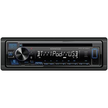 Imagem de KENWOOD CD estéreo automotivo KDC-BT282U – Din único, áudio Bluetooth, USB MP3, FLAC, entrada auxiliar, rádio AM FM, face destacável com visor LCD branco de 13 dígitos e iluminação de botão azul