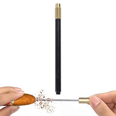 Imagem de HIOD Ferramenta de desenho de charuto portátil para viagem ao ar livre em aço inoxidável com agulha de charuto e charuto Ferramenta de acessórios, preto #1