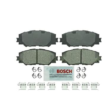 Imagem de Bosch BE1210H conjunto de pastilhas de freio de disco azul com ferragens para Select Lexus; Pontiac Vibe; Scion xA, xD; e Toyota Corolla, Matrix, Prius V, RAV4 - Frente