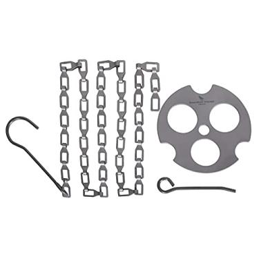 Imagem de Boundless Voyage Placa de tripé de acampamento corrente suspensa de titânio ajustável com ganchos laço fixo para grelha de panela acessórios perfeitos para cozinhar ao ar livre Ti9012O
