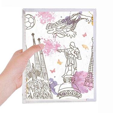 Imagem de Estátua de futebol da Catedral de Barcelona Caderno Espanha Folhas Soltas Diário Recarregável