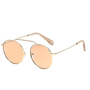 Imagem de Óculos de Sol Redondo Estilo Steampunk Moda Fashion FENCHI com Proteção Uv400 (C5)