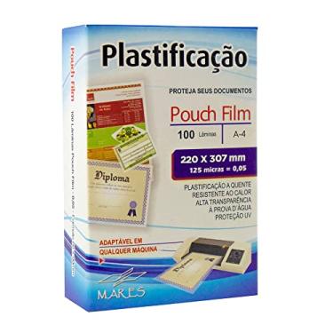 Imagem de Plástico para Plastificação Pouch Film, Mares 53211, Multicor, A4, Pacote de 100