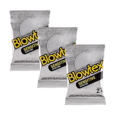 Imagem de Kit 3 Pacotes Preservativo Blowtex Sensitive C/ 3 Unidades Cada