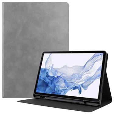 Imagem de Capa para tablet Caso para a guia Samsung Galaxy S8/S7 Caso de 11 polegadas (SM-X700/X706/T870/T875) Comprimido, premium Pu Capa de fólio de suporte de couro, Wave/Sleep Case de Wake/Sleep, Anti-Shock