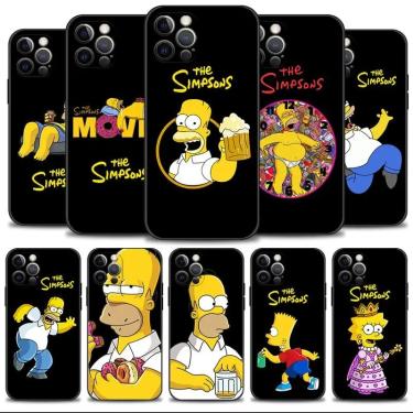 Imagem de Os Simpsons Home Sleep Clock Phone Case  Beba Cerveja  Apple iPhone 15 14 13 12 11 Pro Max 13 12