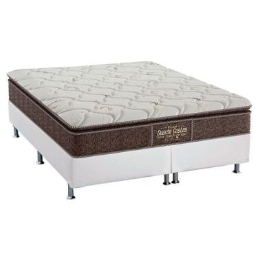 Imagem de  Cama Box Queen: Colchão Ortopédico Probel Guarda Costas Extra Firme + Base CRC Courano White(158x198)