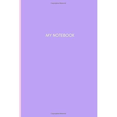 Imagem de My Notebook: Violeta com capa rosa claro para lombada - 15 x 23 cm, 120 páginas de papel pautado - limpo, minimalista e moderno - design elegante e profissional - título centralizado