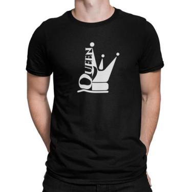 Imagem de Camiseta Camisa Chess Queen Rainha Masculina Preto - Liga Fashion