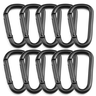 Imagem de XCPHGFM 10pcs D Ring Shape Mosquetão Mosquetões de liga de alumínio para acampamento ao ar livre, caminhadas, escalada