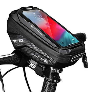 Imagem de Bolsa de guidão de bicicleta, bolsa de tubo superior à prova d'água, bolsa para guidão de ciclismo, suporte para celular para iPhone 14 13 12 11 Pro Max Samsung de até 6,7 polegadas