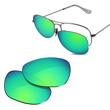 Imagem de Glintbay Lentes de óculos de sol de substituição 100% precisas para Ray-Ban RB3362 59 mm - Espelhado verde polarizado