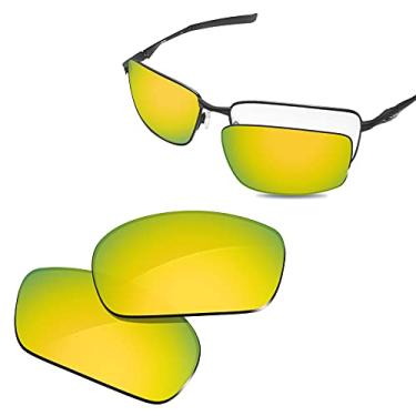 Imagem de Glintbay Lentes de óculos de sol de substituição 100% precisas para Oakley Splinter - Espelhado dourado 24K polarizado