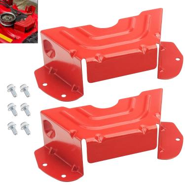 Imagem de Mowerhub Conjunto com 2 783-06424A-0638 106,6 cm 117,8 cm Capa protetora de cinto de polia do eixo compatível com MTD, Troy-Bilt, Craftsman (vermelho)