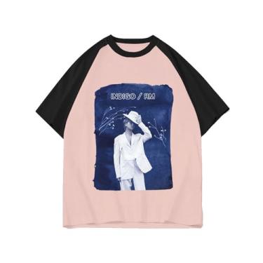 Imagem de Camiseta Rm Solo Indigo, K-pop Loose Merch Camisetas unissex com suporte impresso, camiseta de algodão, rosa, 3G