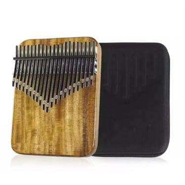 Imagem de BailingDS Piano de polegar 21 tons kalimba cromático tom inteiro Kalimba dedo piano profissional polegar piano iniciante kalimba instrumento presente para amigos (madeira de acácia)