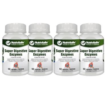 Imagem de KIT 04 SUPER DIGESTIVE ENZYMES 1000MG 60CAPS NUTRIVITALLE