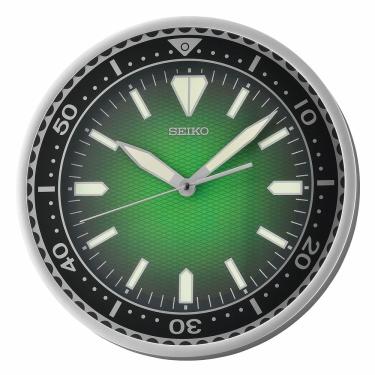 Imagem de Relógio de parede Seiko Heritage Design com mostrador 30 cm verde