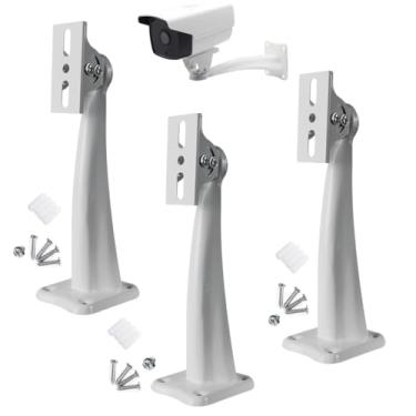 Imagem de Coolotic Kit de suporte para câmera de segurança CCTV, suporte de montagem de teto de parede para ambientes internos e externos, suporte giratório para câmera de vigilância IP