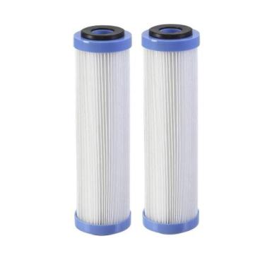 Imagem de Kit 2 Refil Filtro Agua 9 3/4 Plissado Lavavel R30 Pl10 - Bbi Filtraca