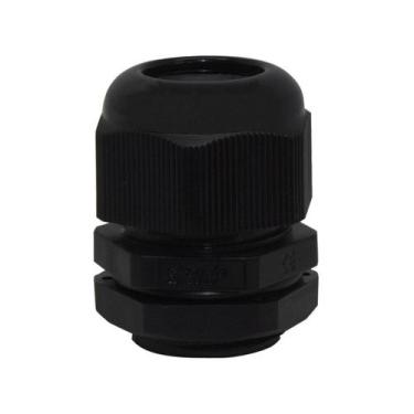 Imagem de Prensa Cabo Preta 3/4" Metaltex, Preto