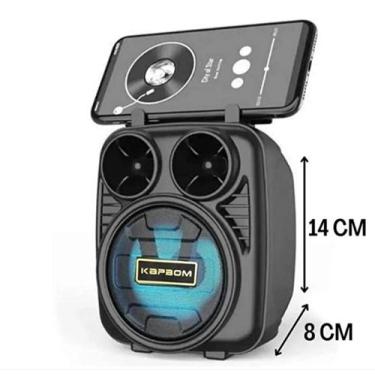 Imagem de Caixa de Som Mini Bluetooth Portátil com alça LED - kapbom