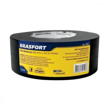 Imagem de Fita Silver Tape Brasfort Multiuso 48 X 50M Preta 7291, Preto