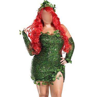 Imagem de MBZJSDKHLK Women's Tinkerbell Forest Fairy Costume Halloween Pretty Pixie Princess Cosplay Tube Tops Dress with Wings (Standard, XXXL, G-Green)