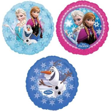 Imagem de Anagram Frozen Elsa Anna and Olaf Party Supplies 3 pc Birthday Balloon Decorations