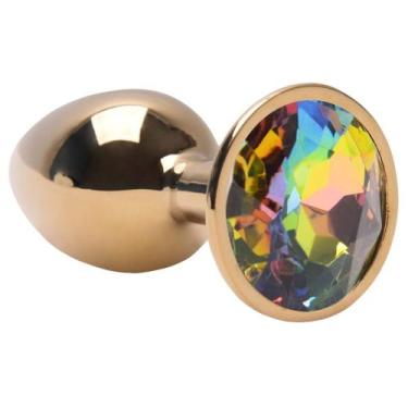 Imagem de Plug anal aço dourado - cores - SEXY IMPORT, Azul Claro