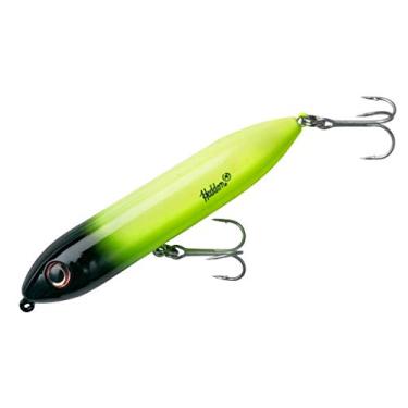 Imagem de Heddon Super Spook Topwater Fishing Isca para água salgada e água doce, Chartreuse/Cabeça Preta, Super Spook Jr (15 ml)