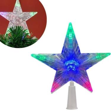 Imagem de Estrela Ponteira Enfeite para Árvore de Natal LED Colorido - Wincy Nat