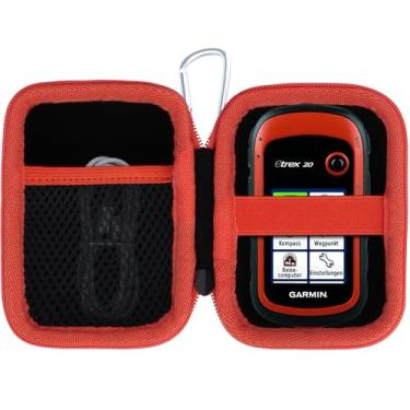 Imagem de Lebakort Capa rígida compatível com Garmin eTrex 10/20 / 20x / 30x / 22x / 32x / SE Worldwide Rugged Handheld GPS Navigator (capa preta + laranja)